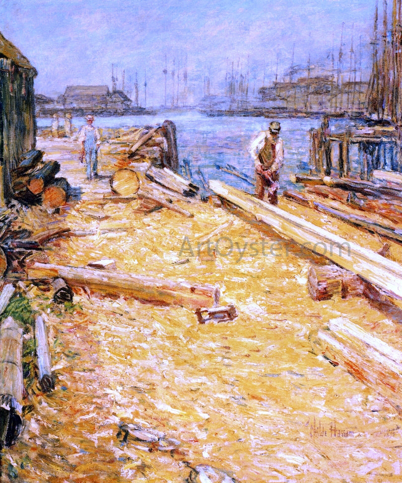 Frederick Childe Hassam Sparyard, Inner Harbor, Gloucester - Canvas Print