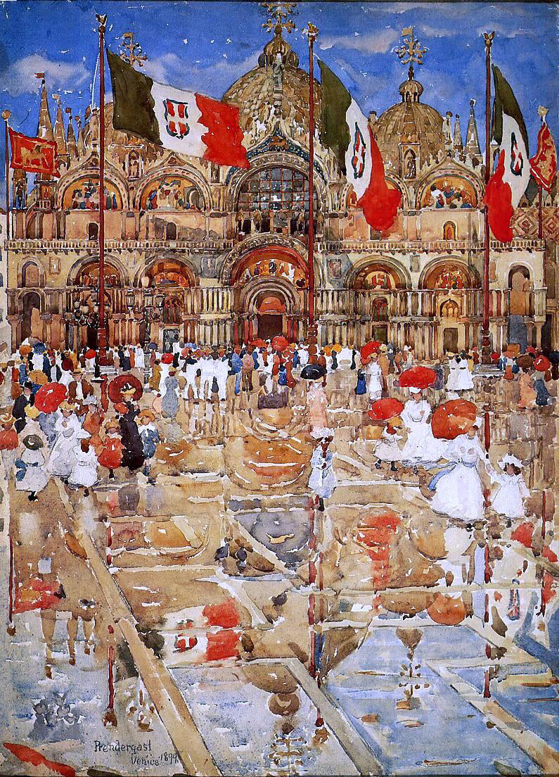 Maurice Prendergast Splash of Sunshine and Rain - Canvas Print