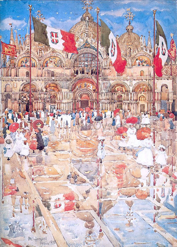 Maurice Prendergast Splash of Sunshine and Rain - Canvas Print