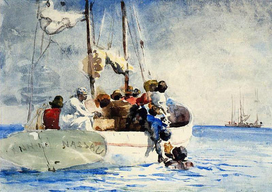 Winslow Homer Sponge Fishing - Canvas Print