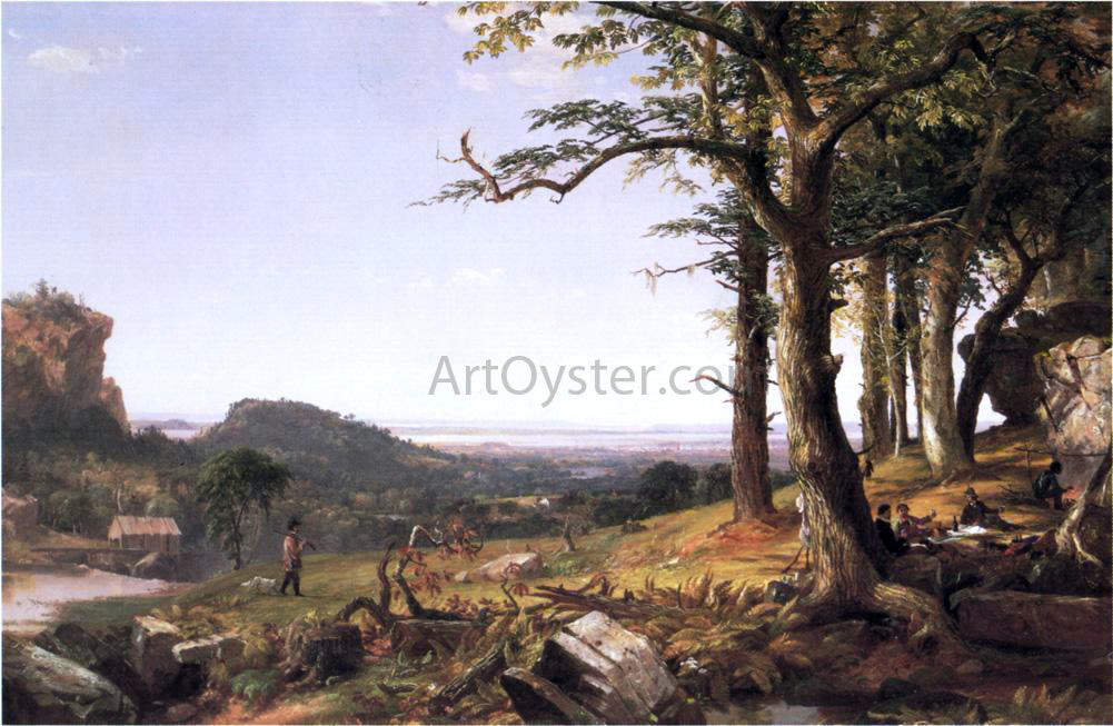 Jasper Francis Cropsey Sportsmen Nooning - Canvas Print