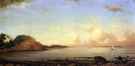 Martin Johnson Heade Spouting Rock, Newport - Canvas Print