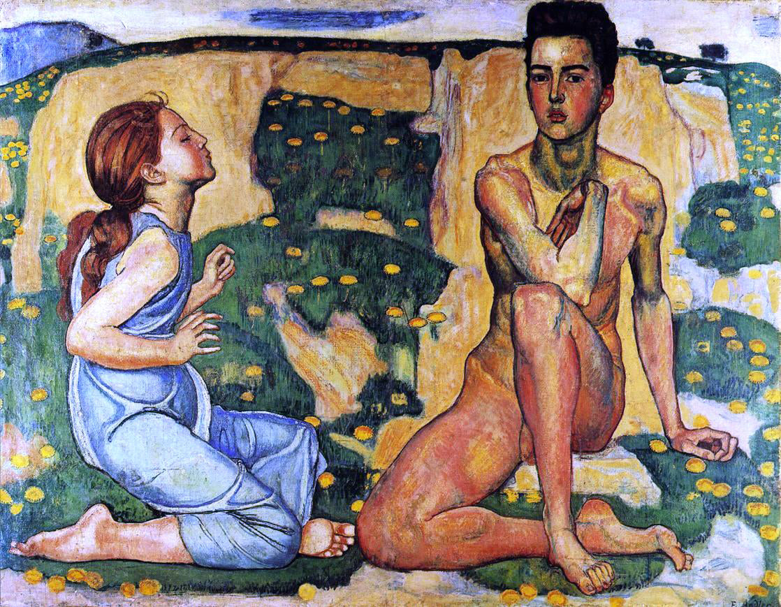 Ferdinand Hodler A Spring Scene - Canvas Print