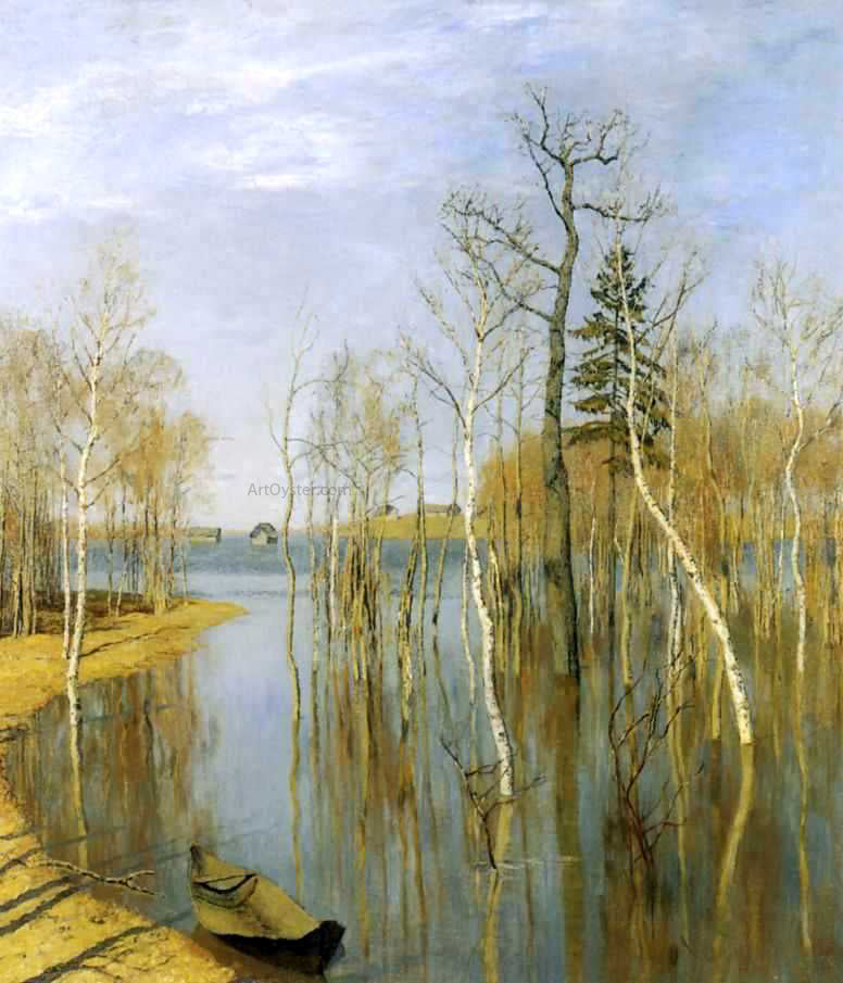Isaac Ilich Levitan A Spring Flood - Canvas Print