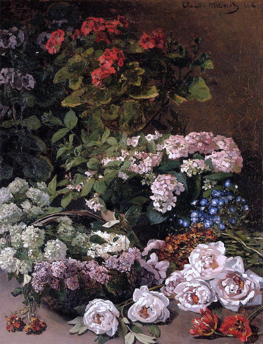 Claude Oscar Monet Spring Flowers - Canvas Print