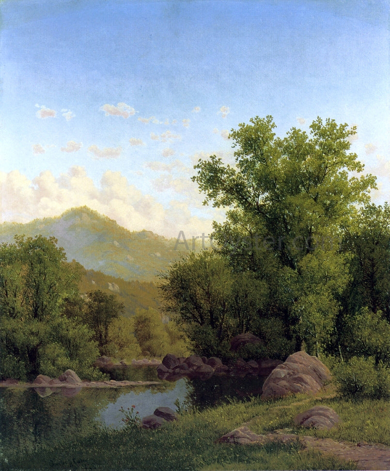 Charles Harry Eaton Spring Landscape along a River - Canvas Print