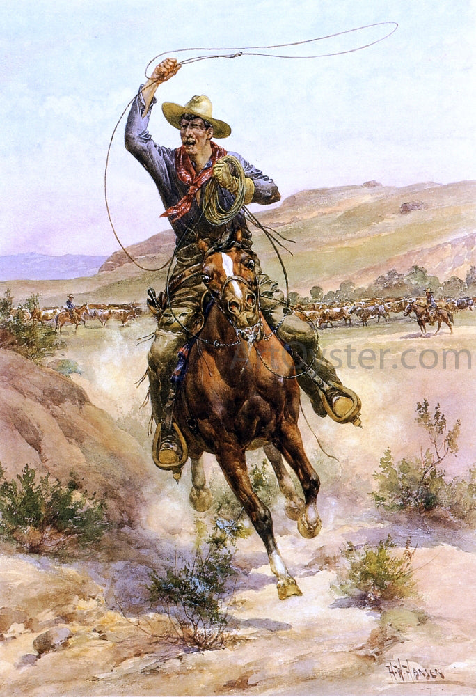 Herman W Hansen Spring Roundup - Canvas Print