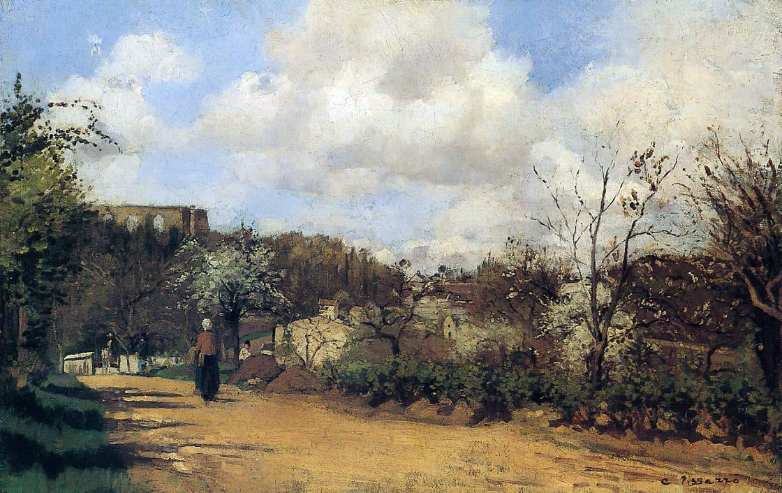 Camille Pissarro Springtime in Louveciennes - Canvas Print