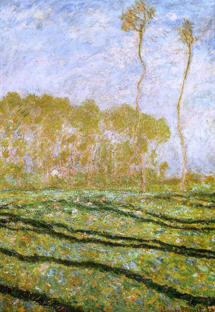 Claude Oscar Monet Springtime Landscape at Giverny - Canvas Print