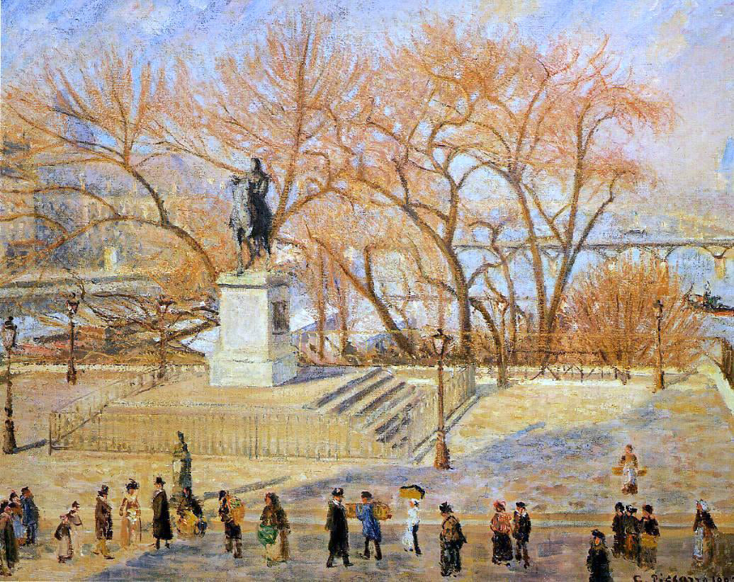Camille Pissarro Square du Vert-Galant: Sunny Morning - Canvas Print
