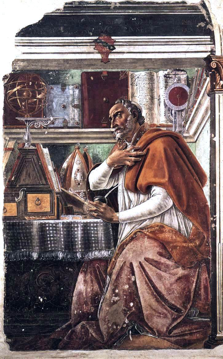 Sandro Botticelli St Augustine - Canvas Print
