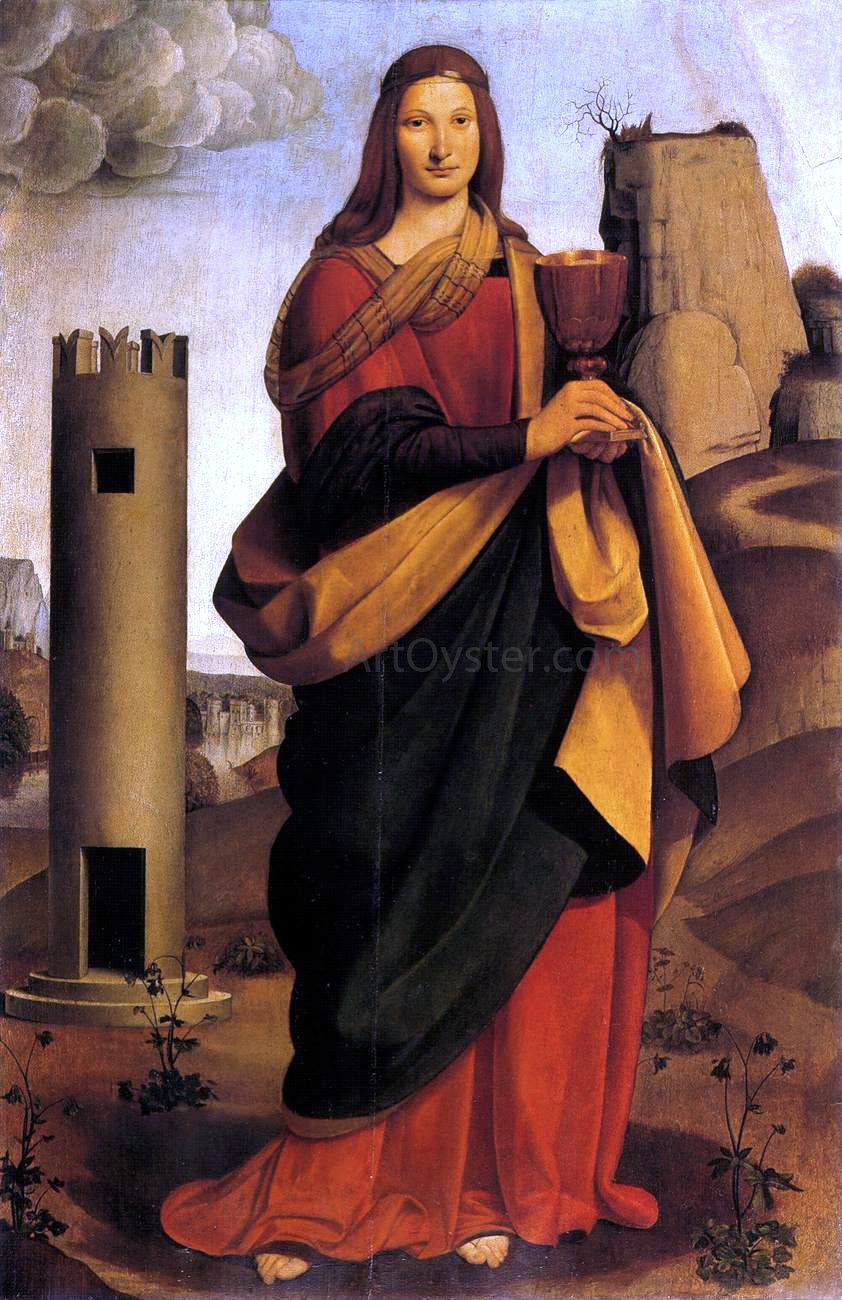 Giovanni Antonio Boltraffio St Barbara - Canvas Print