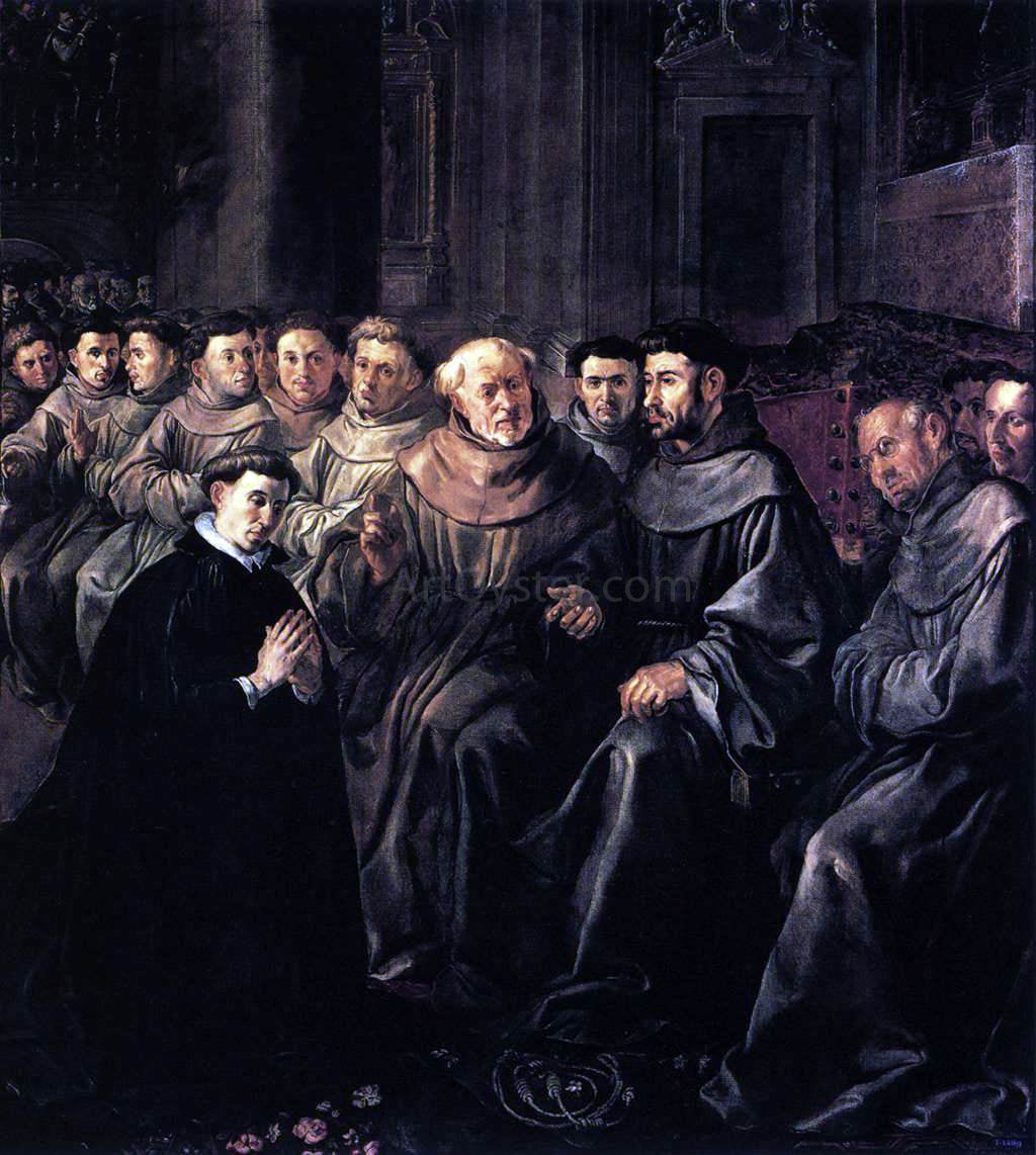 The Elder Francisco De Herrera St Bonaventure Enters the Franciscan Order - Canvas Print