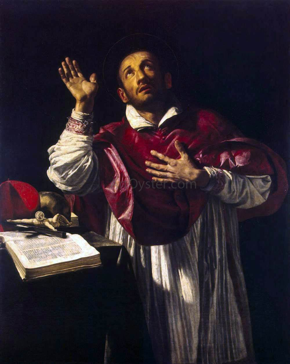 Orazio Borgianni St Carlo Borromeo - Canvas Print