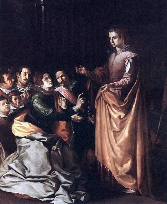 The Elder Francisco De Herrera St Catherine Appearing to the Prisoners - Canvas Print
