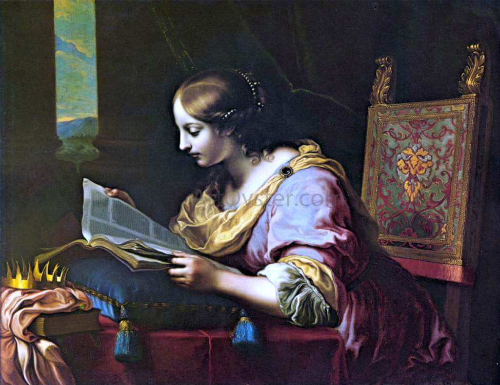Carlo Dolci St Catherine Reading a Book - Canvas Print