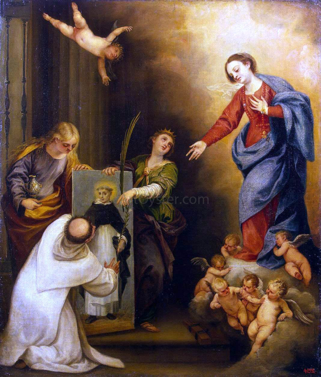 Pedro Anastasio Bocanegra St Dominic in Soriano - Canvas Print
