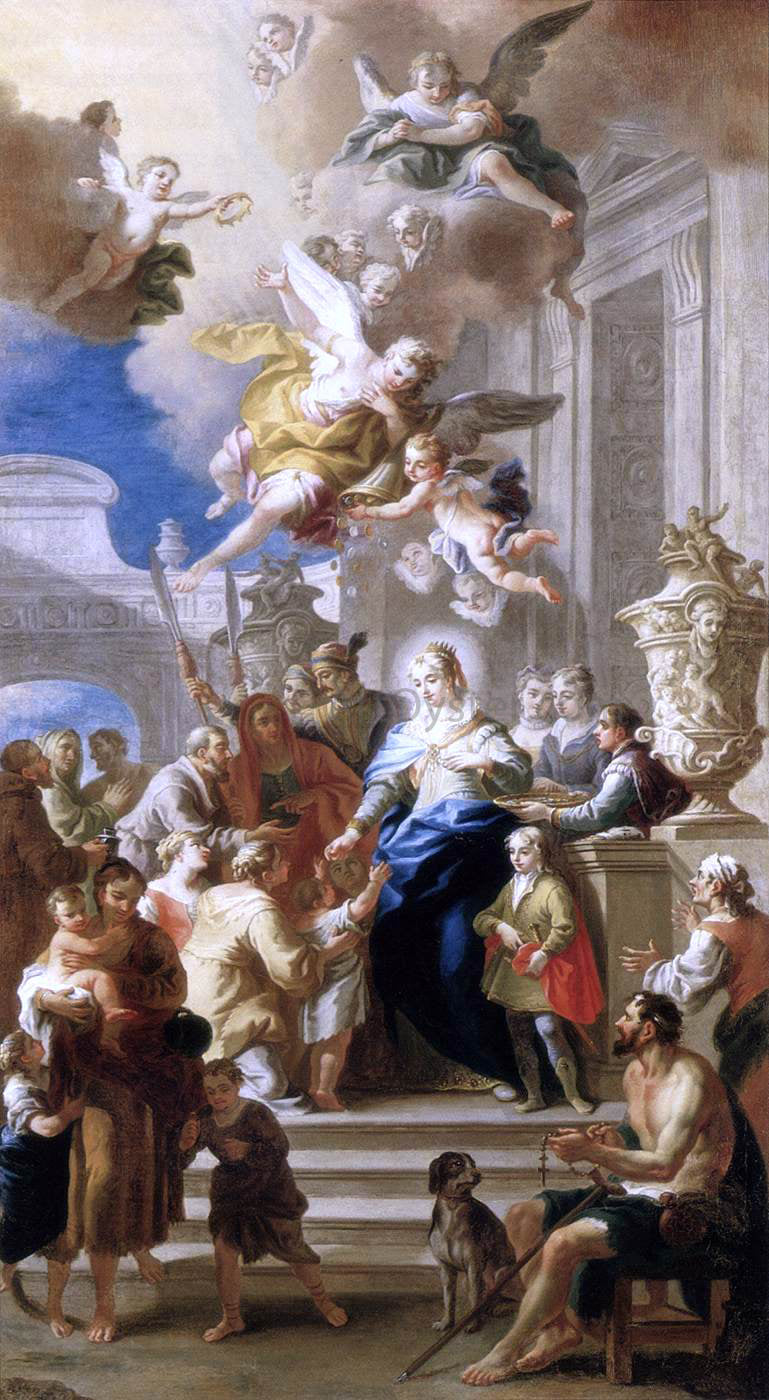 Daniel Gran St Elizabeth Distributing Alms - Canvas Print