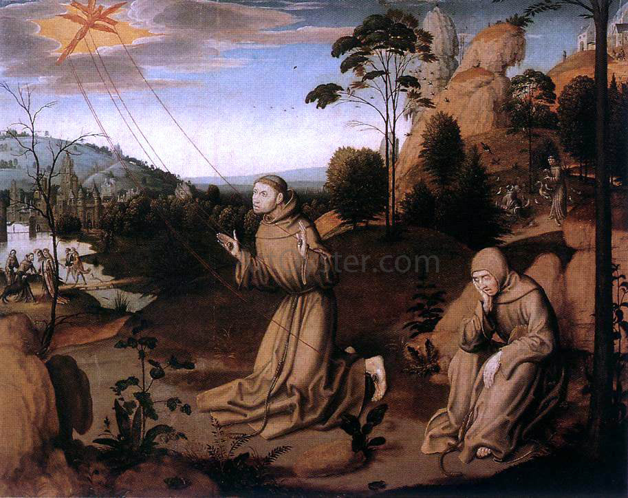 Painters (2) Masters St Francis Altarpiece (central panel) - Canvas Print