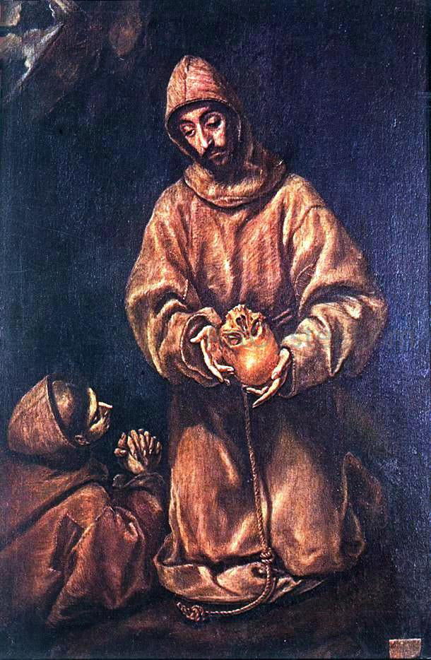 El Greco St Francis and Brother Rufus - Canvas Print