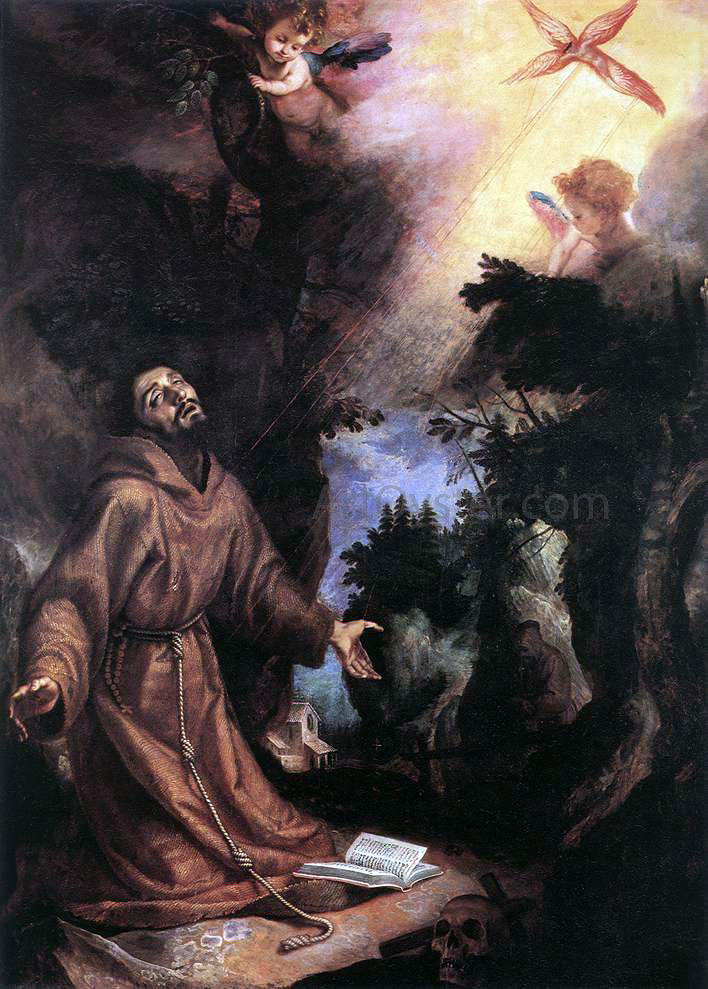 Cigoli St Francis Receives the Stigmata - Canvas Print