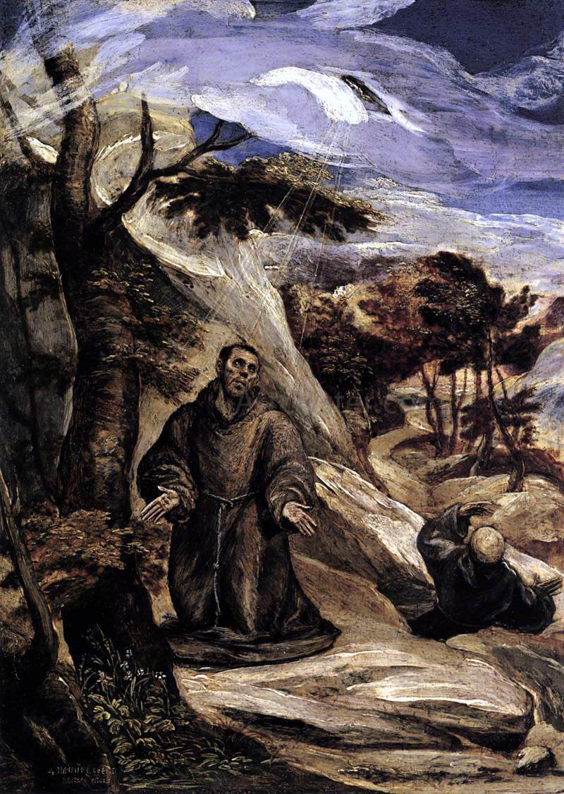 El Greco St Francis Receiving the Stigmata - Canvas Print