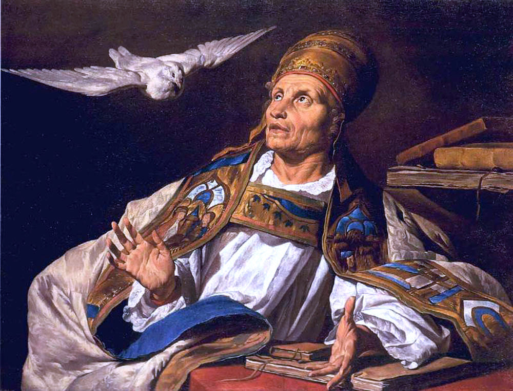 Matthias Stom St Gregory - Canvas Print