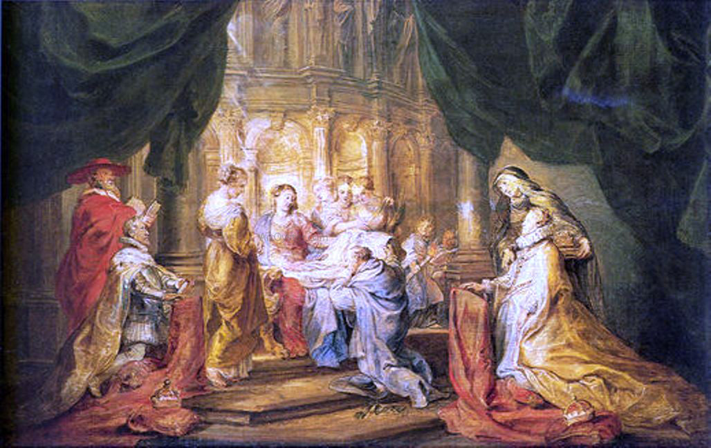 Peter Paul Rubens St Ildefonso Receiving a Priest Cloak - Canvas Print