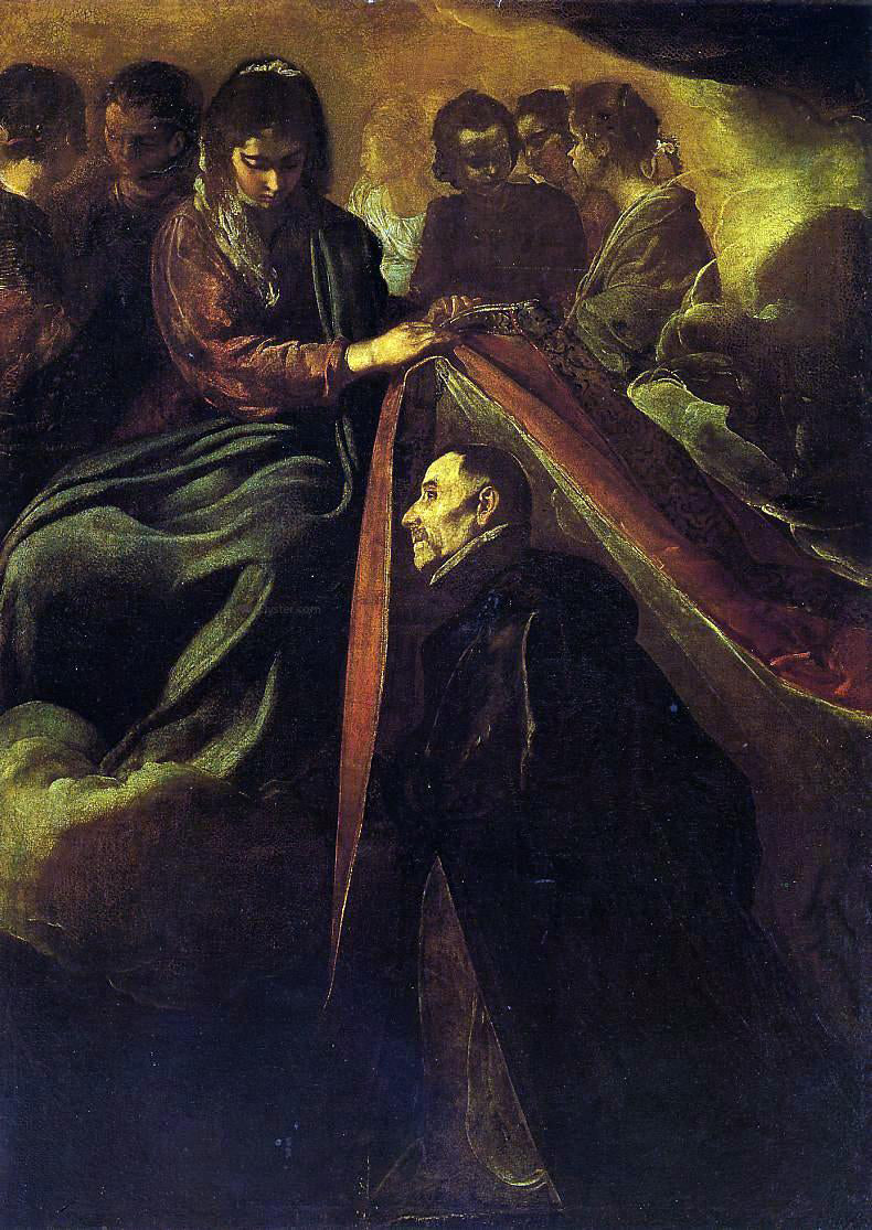 Diego Velazquez St. Ildefonso Receiving the Chasuble from the Virgin - Canvas Print