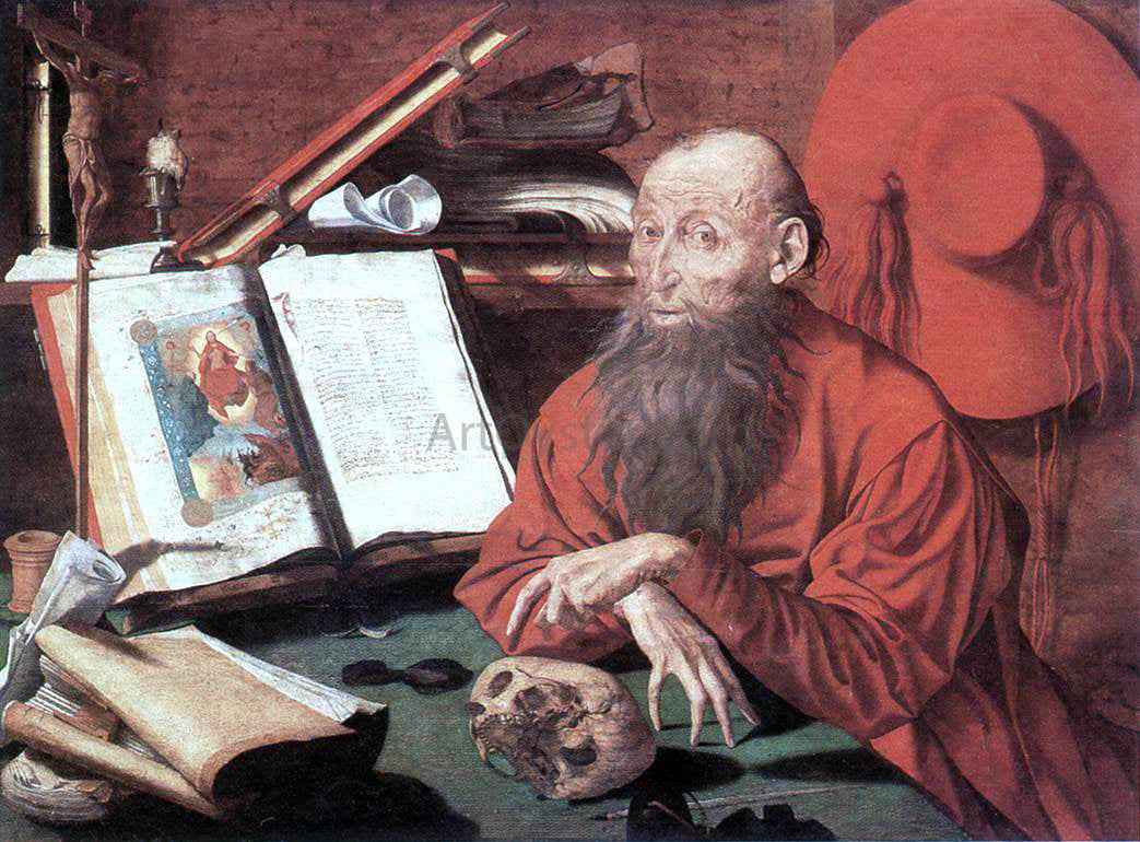 Marinus Van Reymerswaele St Jerome - Canvas Print