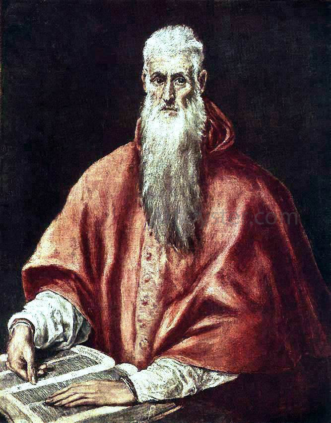 El Greco St Jerome as Cardinal - Canvas Print