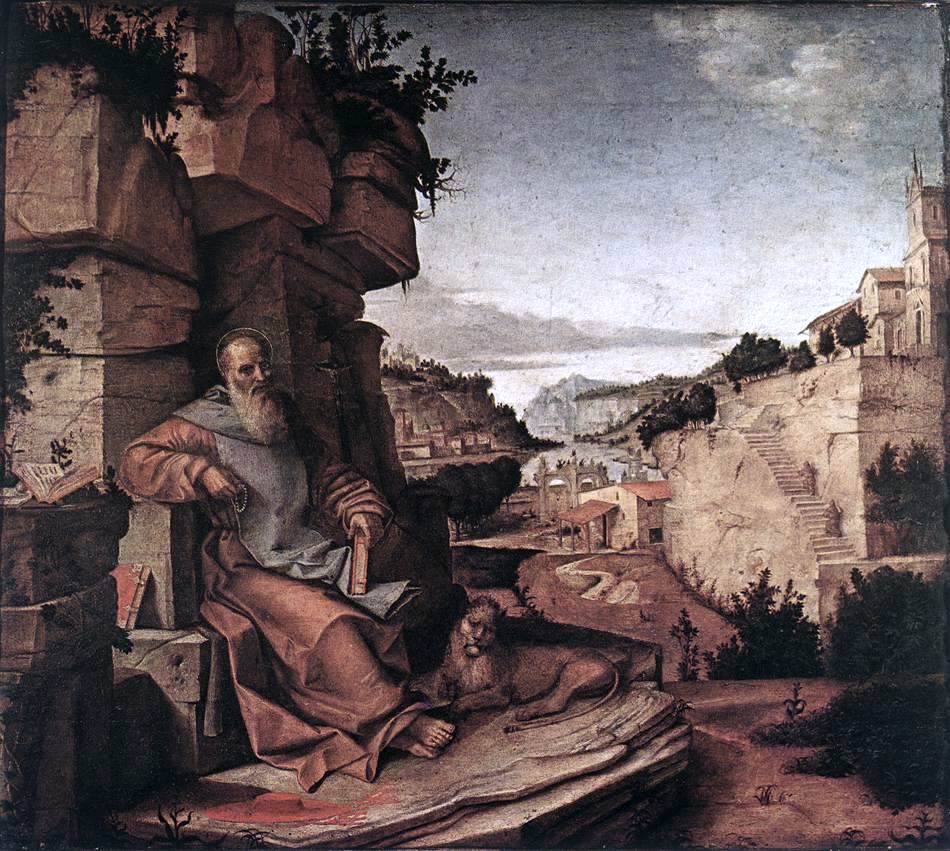 Bartolomeo Montagna St Jerome - Canvas Print