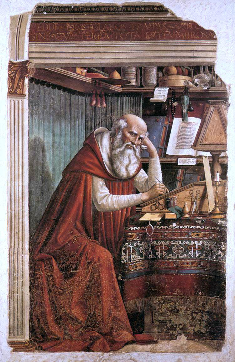 Domenico Ghirlandaio St Jerome in his Study - Canvas Print