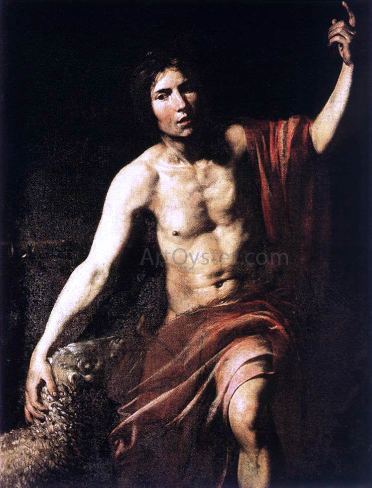 Valentin De boulogne St John the Baptist - Canvas Print