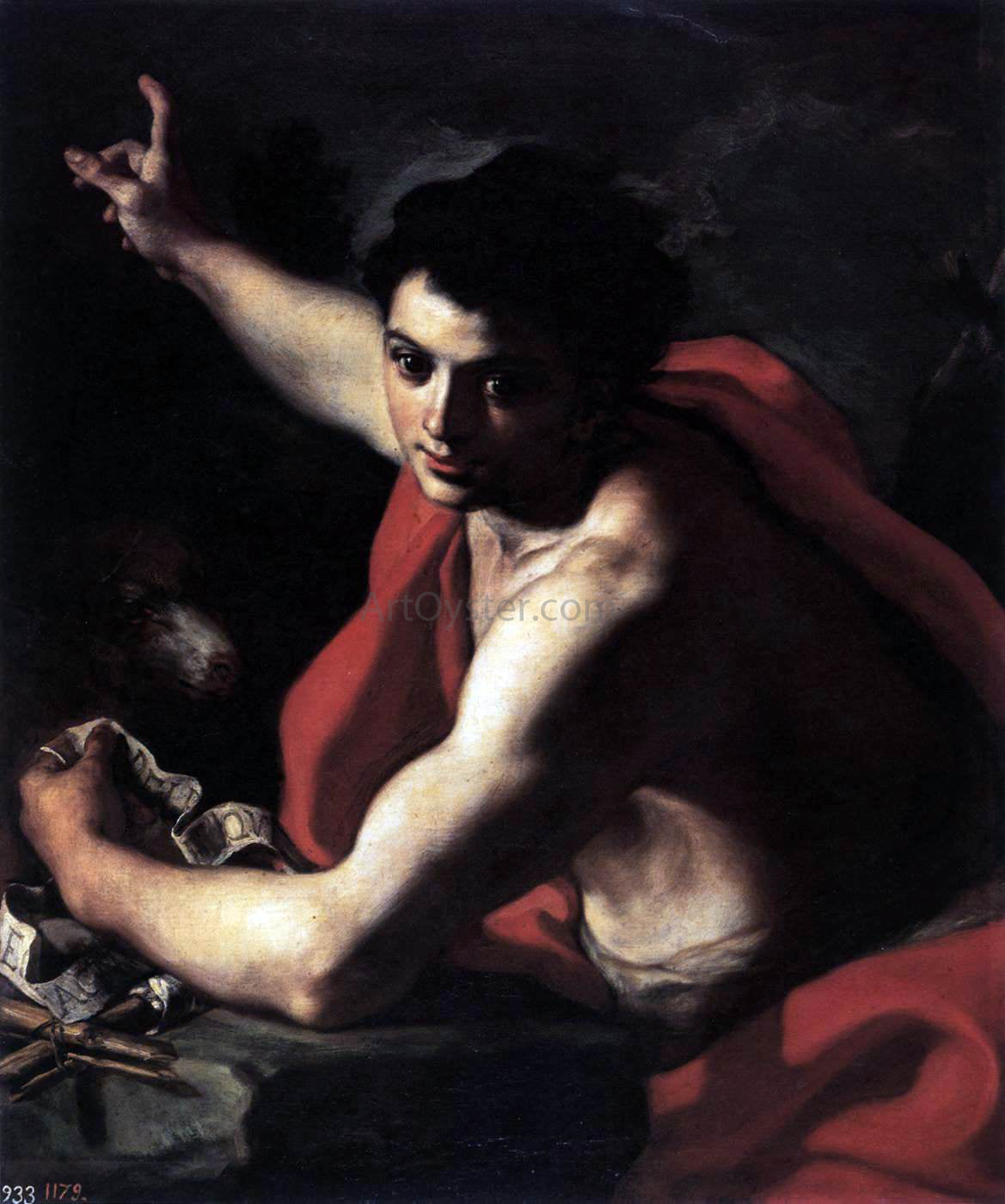 Francesco Solimena St John the Baptist - Canvas Print