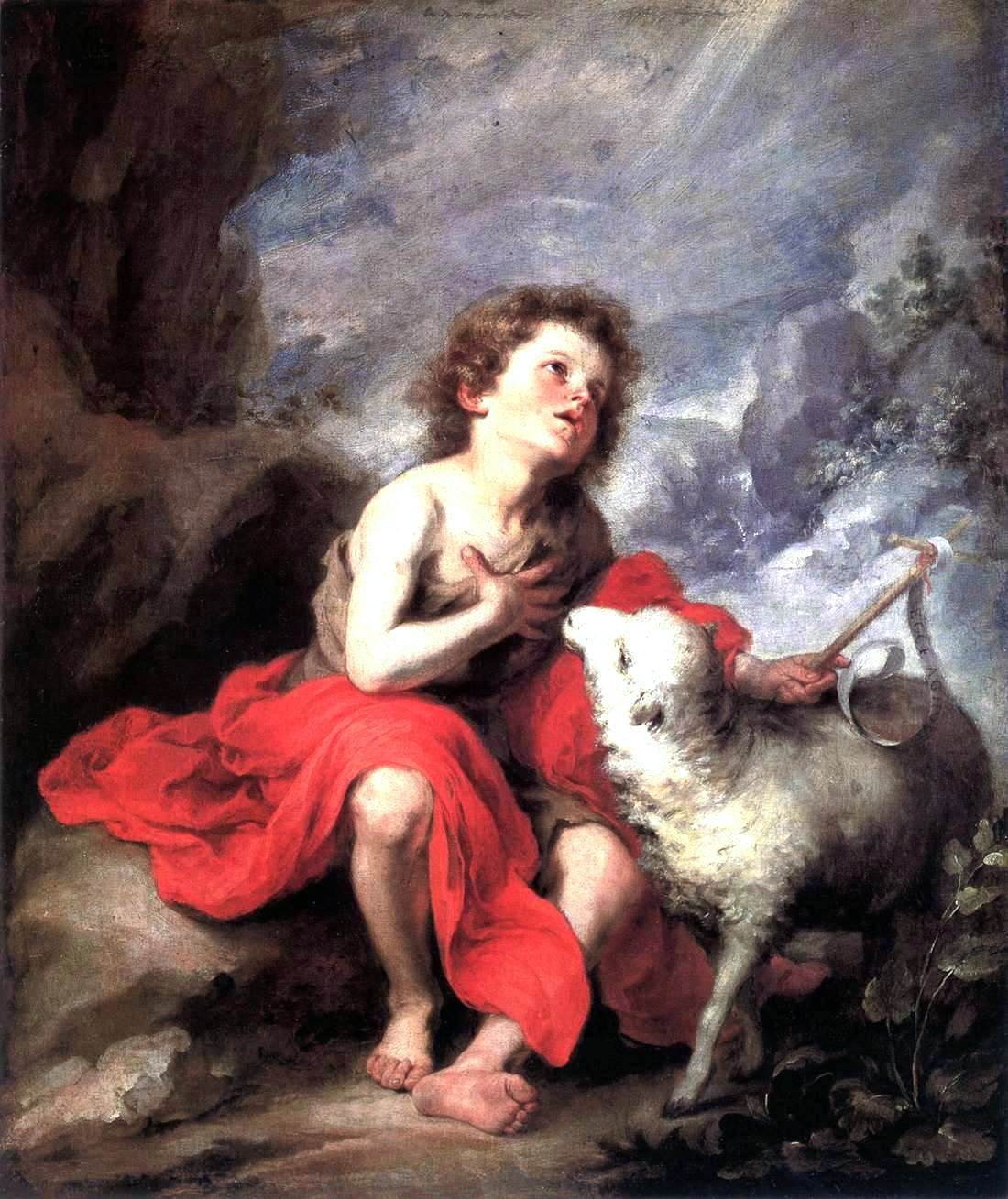 Bartolome Esteban Murillo St John the Baptist as a Boy - Canvas Print