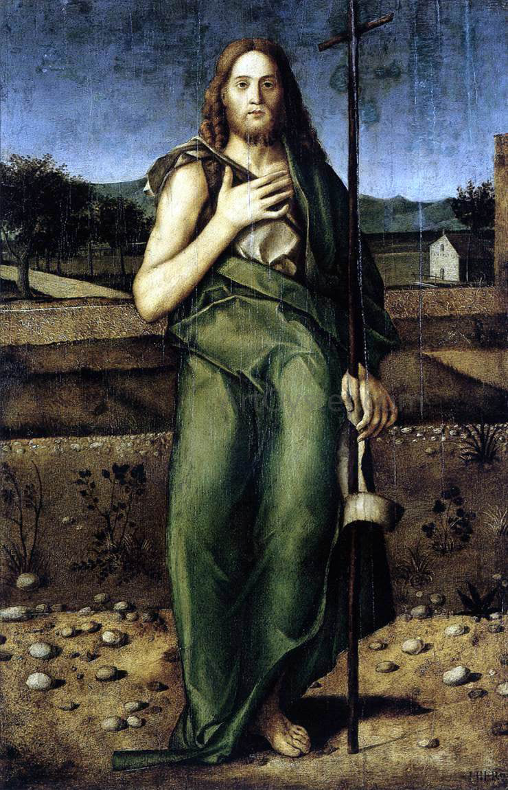 Girolamo Da Santacroce St John the Baptist - Canvas Print