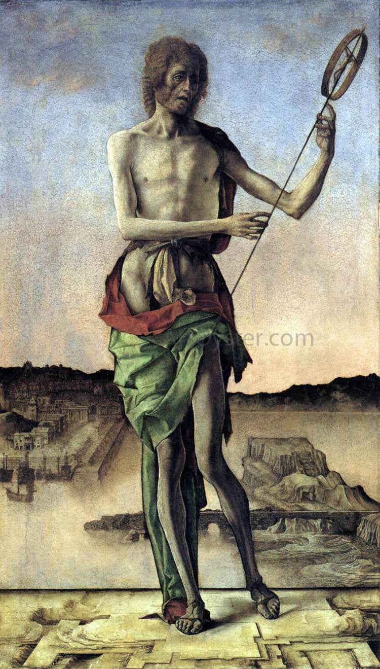 Ercole De' Roberti St John the Baptist - Canvas Print