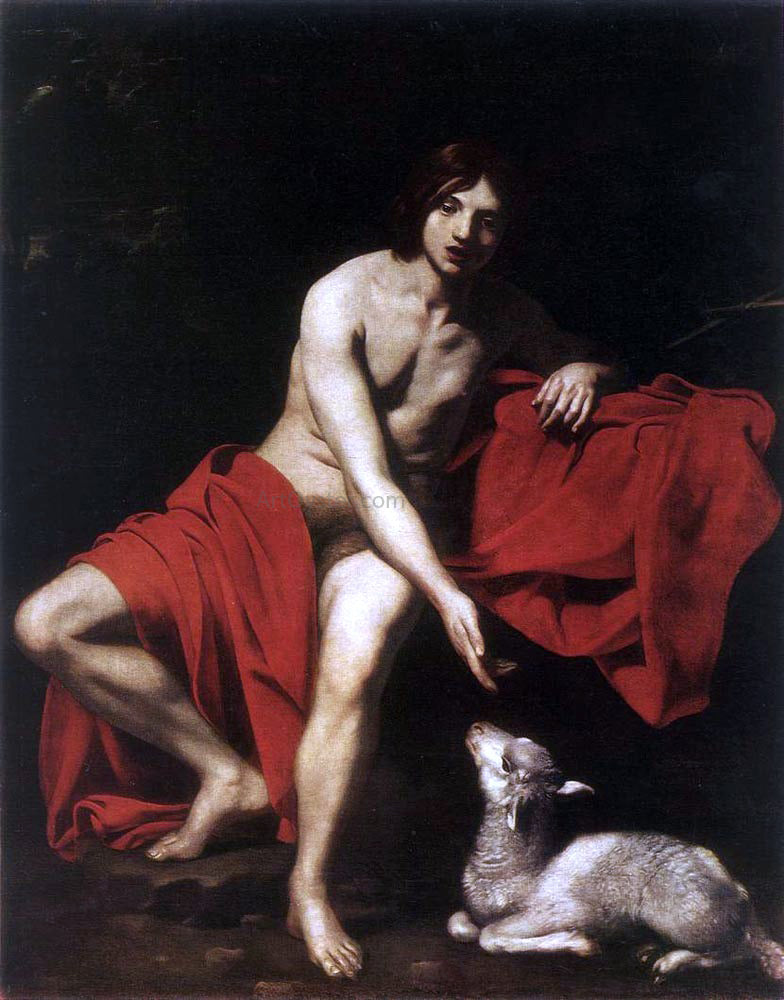 Nicolas Regnier St John the Baptist - Canvas Print