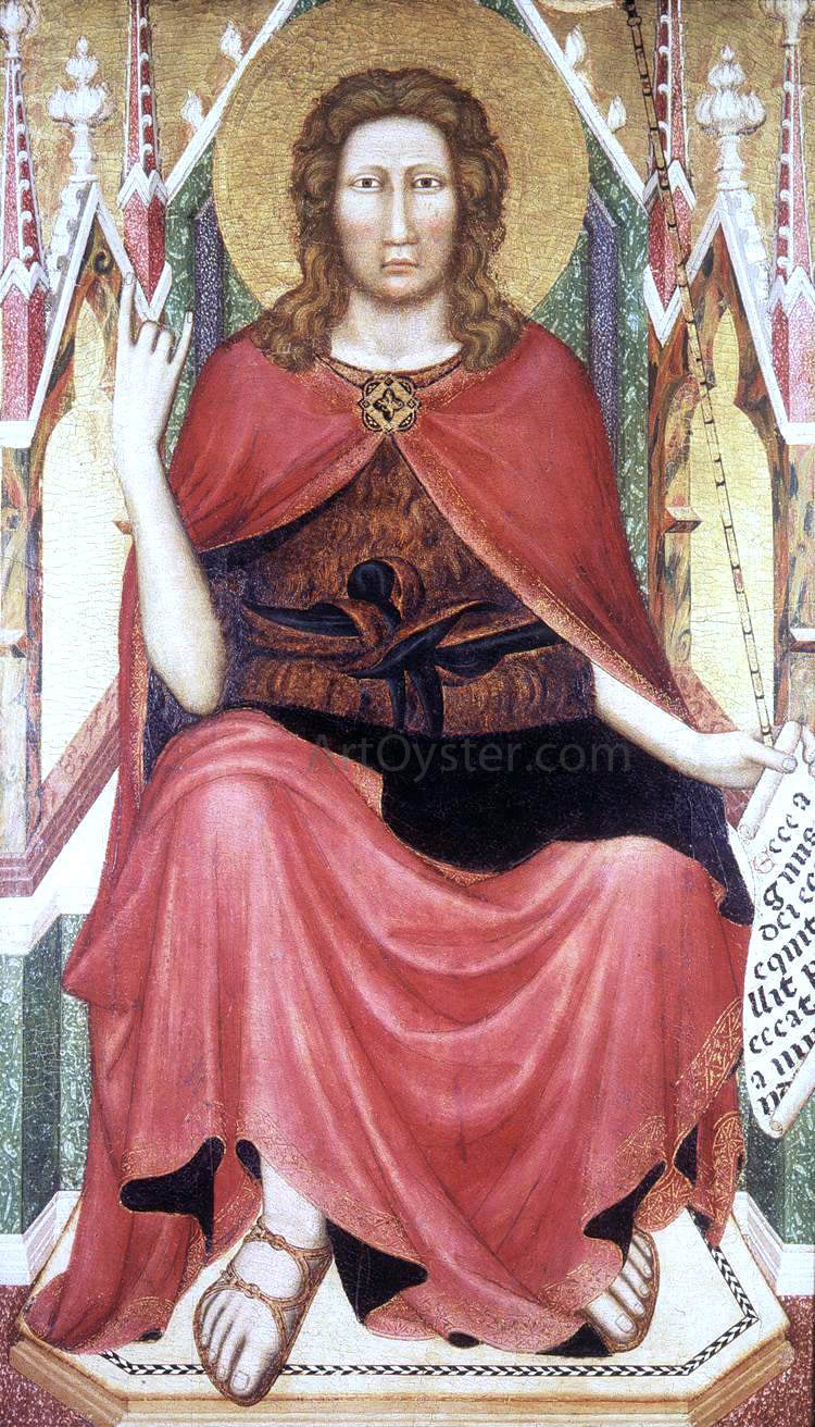 Unknown (4) Masters St John the Baptist Enthroned - Canvas Print