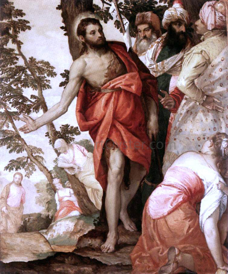 Paolo Veronese St John the Baptist Preaching - Canvas Print