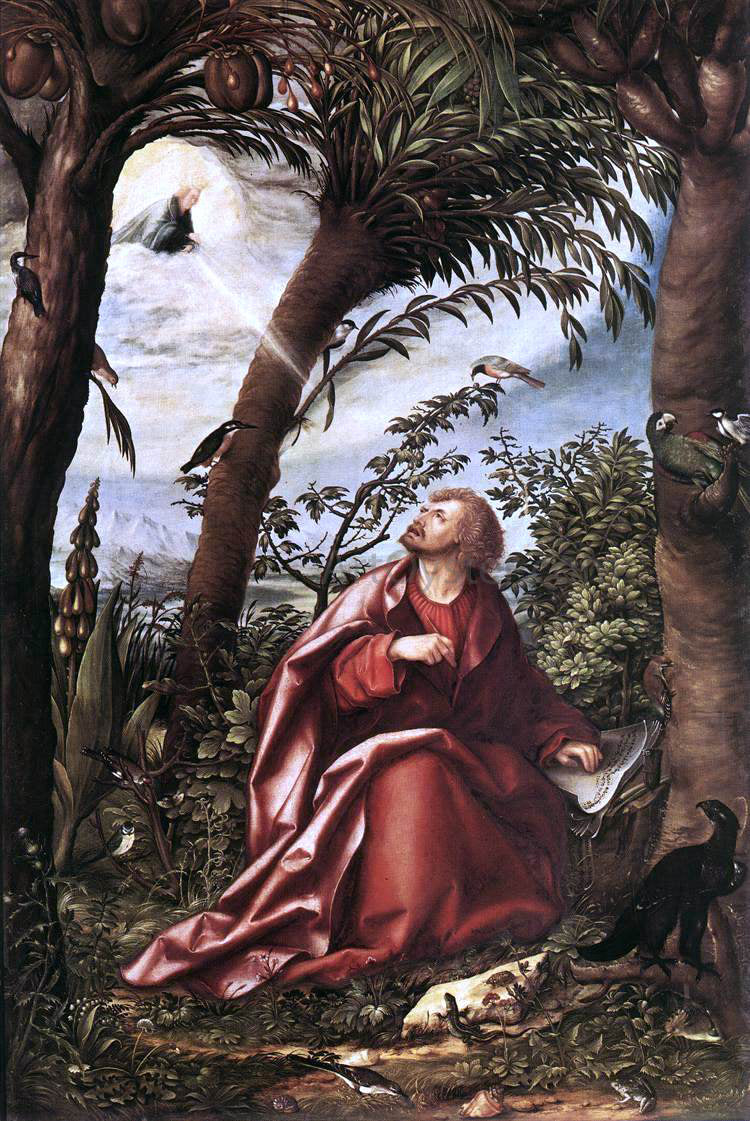 Hans Burgkmair St John the Evangelist in Patmos - Canvas Print