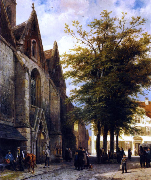 Cornelis Springer St. Joseph's Church in Hamelen - Canvas Print