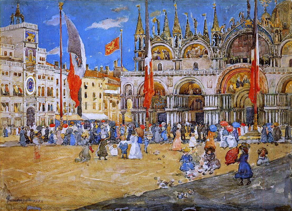 Maurice Prendergast St. Mark's, Venice - Canvas Print