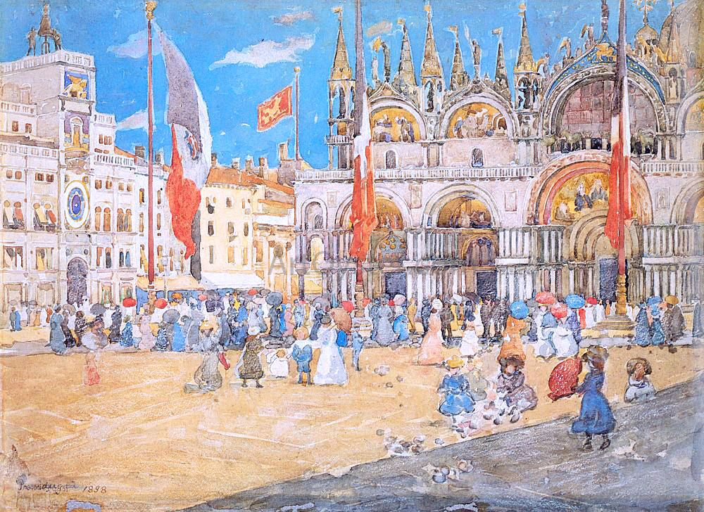 Maurice Prendergast St. Mark's, Venice - Canvas Print