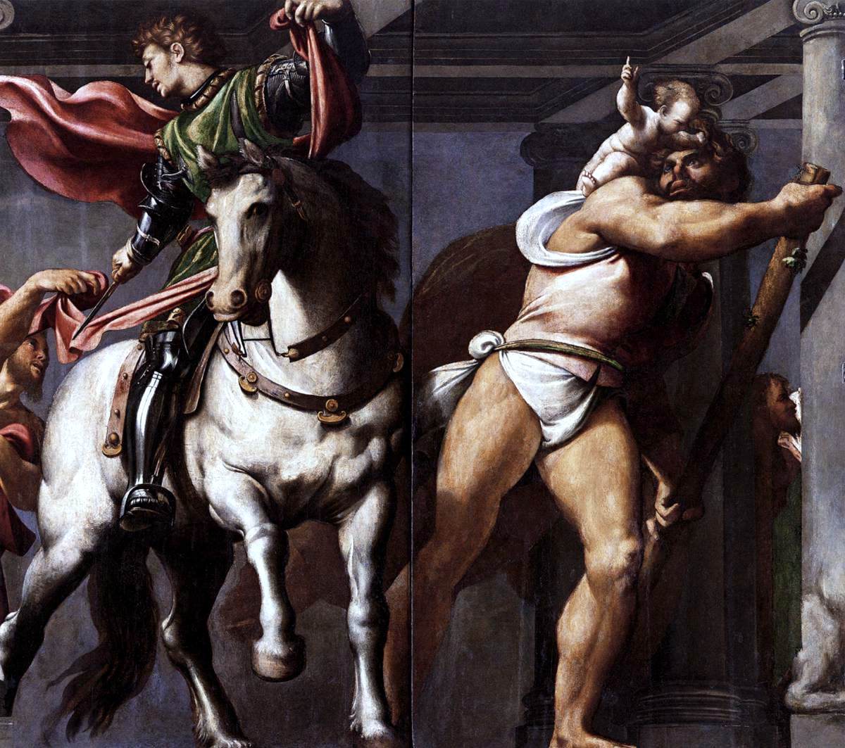 Porde St Martin and St Christopher - Canvas Print
