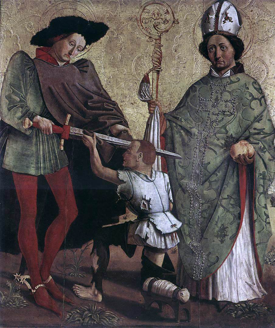 Unknown (2) Masters St Martin of Tours and St Nicholas of Bari - Canvas Print