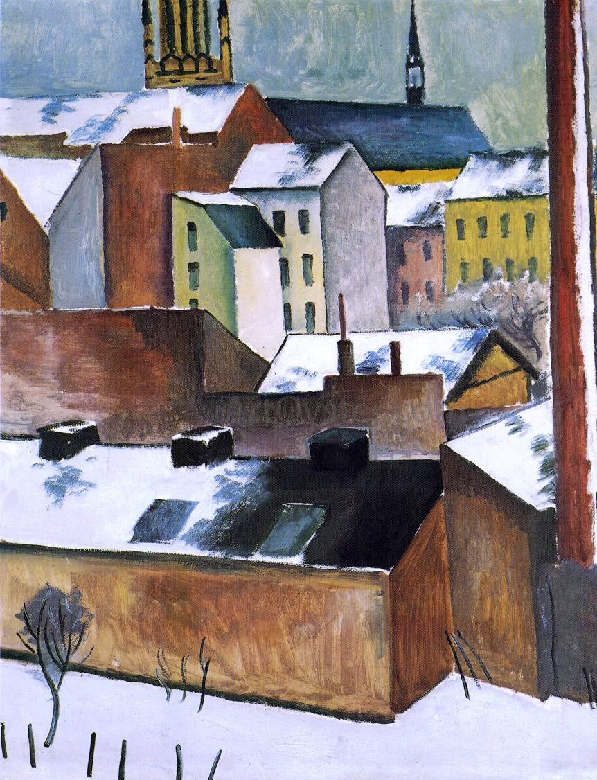 August Macke St Mary's in the Snow - Canvas Print