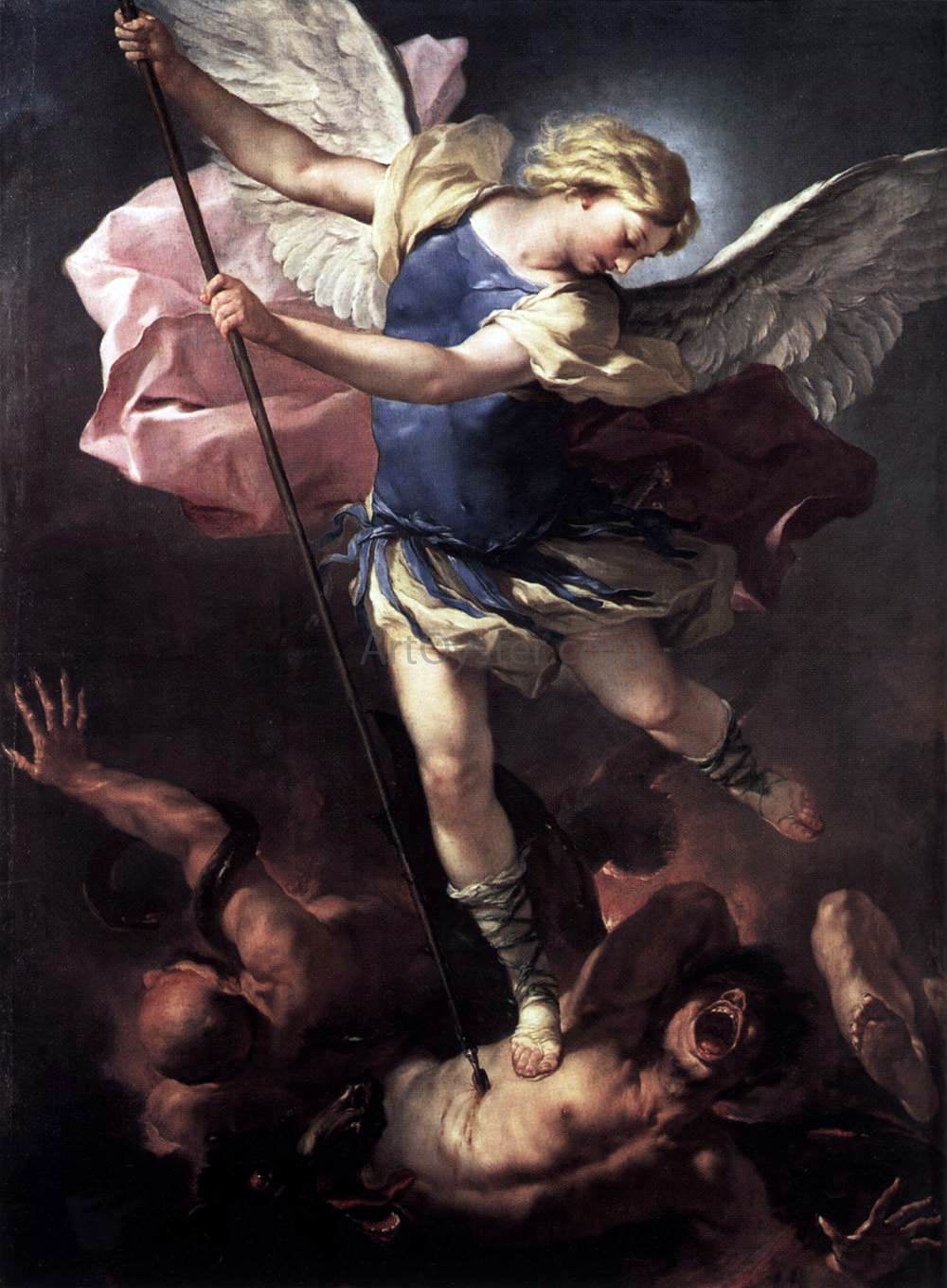 Luca Giordano St Michael - Canvas Print