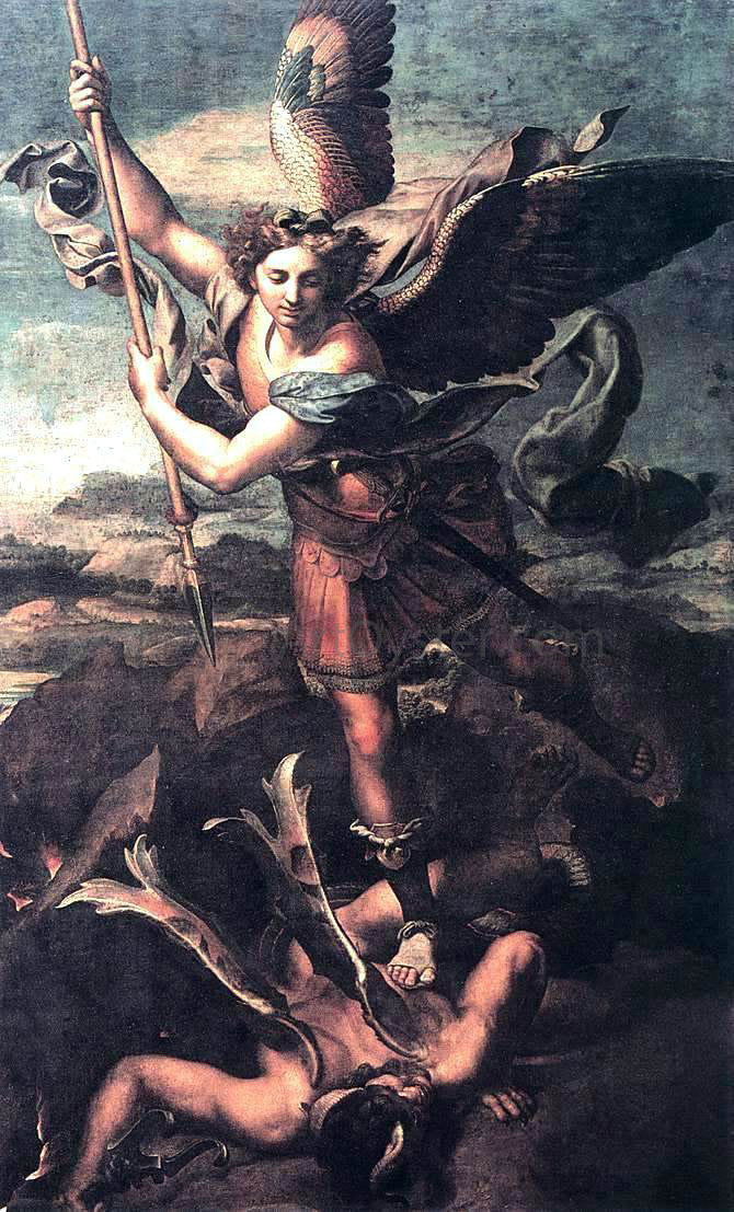 Raphael St Michael and the Satan - Canvas Print
